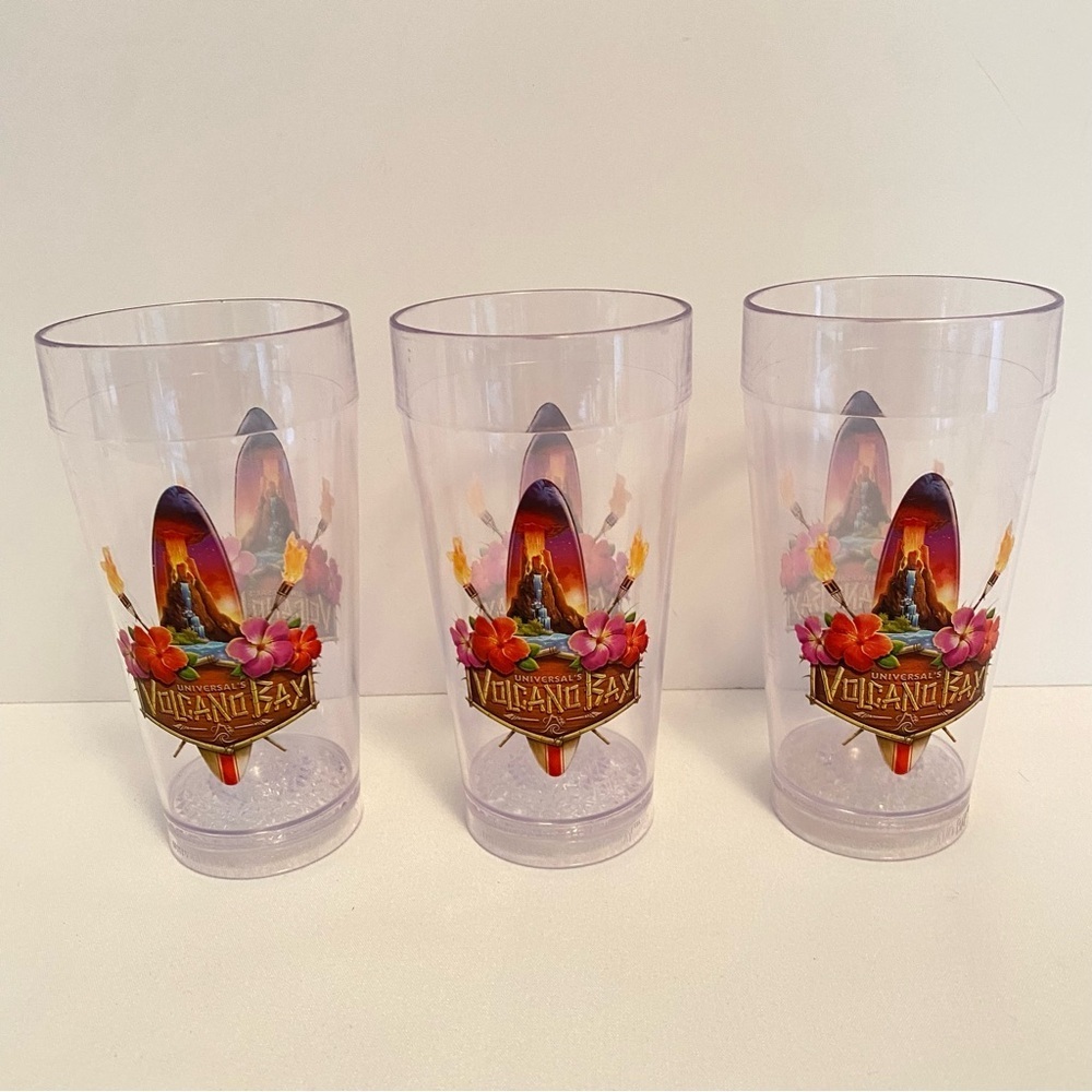 Universal Studios Orlando Volcano Bay Water Park Plastic Cups 20 Oz. Set Of 3